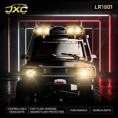 JXC LR1801 1/18  RC Car 4WD 2.4G Remote Control Car Full Proportion Dual Speed Simulation LED Climbing Off-road RC Toy As Gift