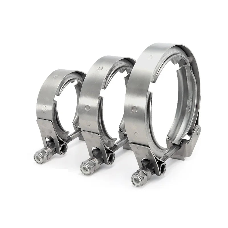 304 Stainless Steel  2.5" 3" Quick release V Band Clamp 63mm 76mm Turbo Exhaust Pipe Vband Clamp Male Female Flange V Clamp Kits
