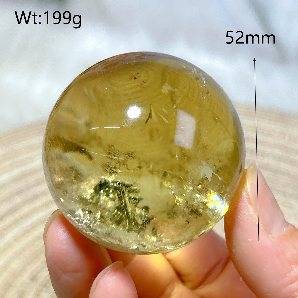 Healing Natural Crystal Brazil Smokey Citrine Quartz Sphere Rainbow Polished Ball High Quality Precious Home Decoration Gift