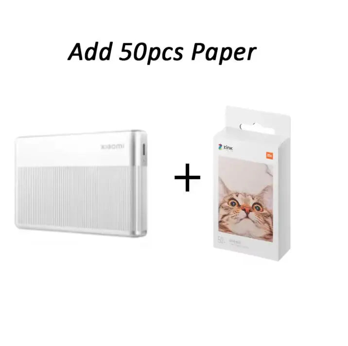 Global Version Xiaomi Mi Portable Photo Printer 1S Bluetooth 5.2 ZINK Inkless Technology Wireless Printing 8 Filters Mi Home
