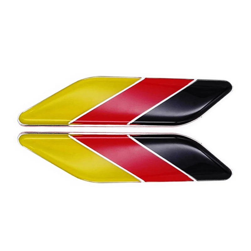 Universal Car Sticker German Flag Emblem Badge Emblem Deutsch Bumper Front Decoration Grille Auto Decal For Benz VW Audi Golf