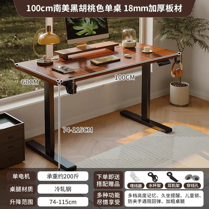 Electric Height-Adjustable Standing Desk Computer Desk for Gaming and Office Use Home Study Desk E-sports Table Workbench Tables
