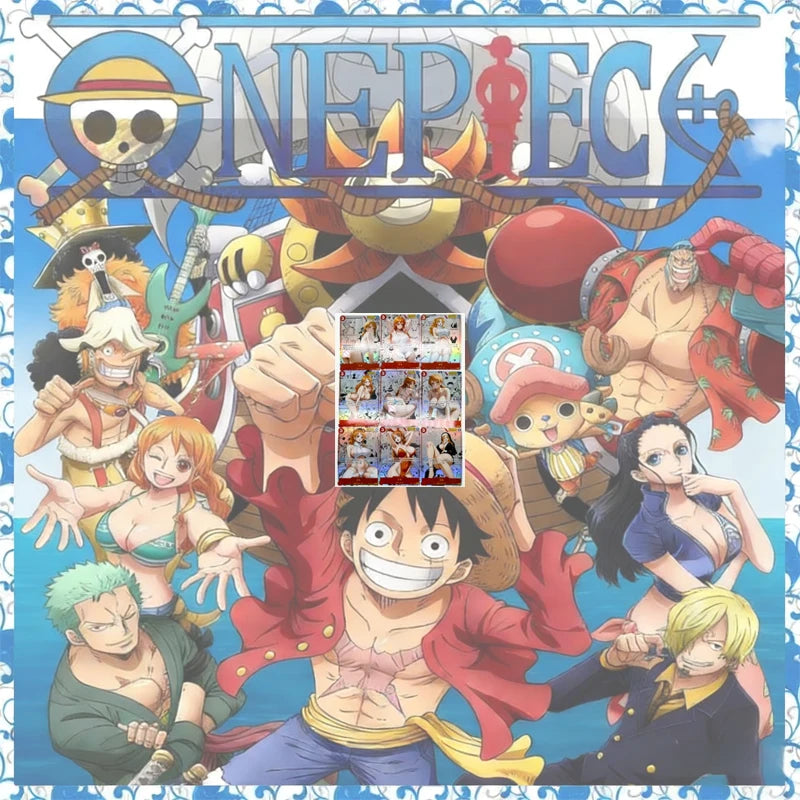 Anime One Piece Diy Color Flash Cards Hancock Perona Nami Robin Yamato Collection Cards Christmas Birthday Gifts Children's Toys