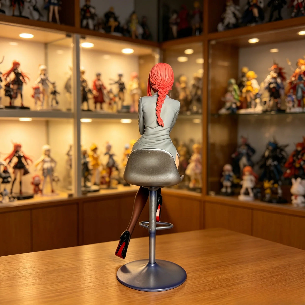 Chainsaw Man Hand Operated Sitting Mazima Animation anime Beautiful Girls Surrounding Tide Play Box Desktop Model Ornaments
