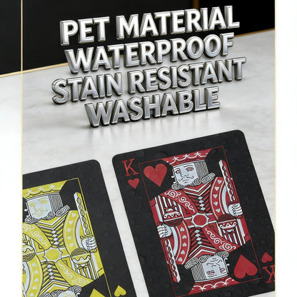 Playing Cards Game Poker Cards Board Child Kid Toy Waterproof Plastic PVC Black Blue Red Yellow Green Deck Card High-End Classy