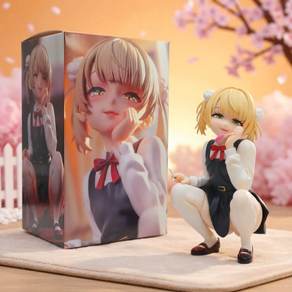 14cm Zhuli Love Pretty Girl Sauce Anime Girl Sexy Figure Model Doll Collection Ornaments Desk Decoration Toy Gift Adult Fans