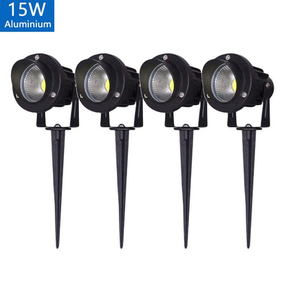5W 10W 15W Outdoor Waterprof IP65 220V110V12V24V Spike Garden Path Green Spotlights Landscape Garden Warm White LED Lawn Lamp
