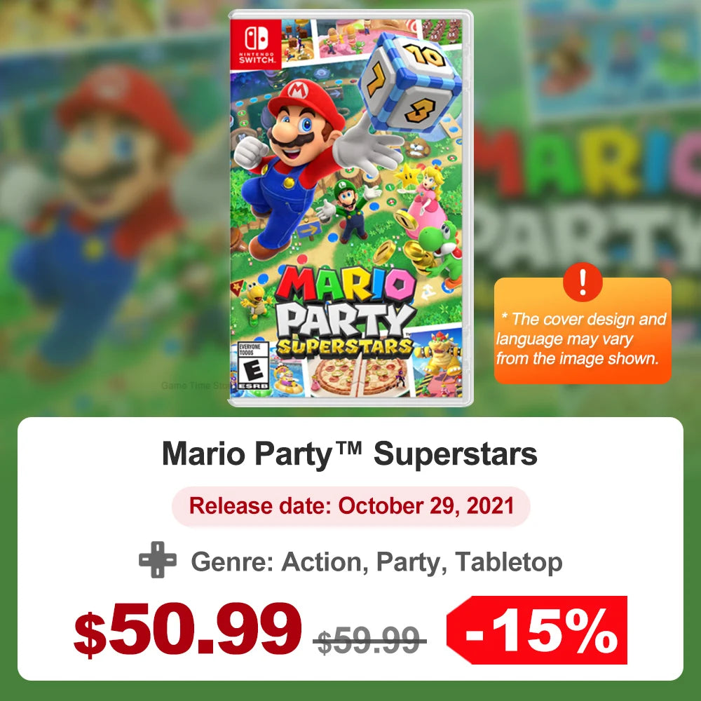 Super Mario Nintendo Switch Games Mario Bros Wonder Kart 8 RPG Mario Strikers Odyssey 3D World Fury U Deluxe Party Superstars