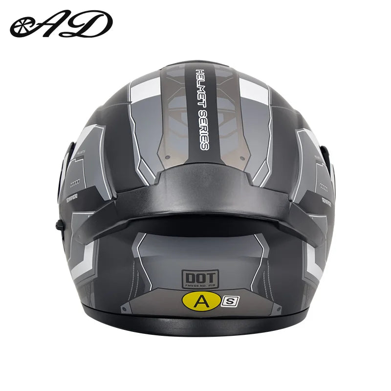 Dot Certified Ad Factory Open Face Motorcycle Helmet with Dual Visor Crash-Resistant Abs Motocross Riding Motorcycle Helmets