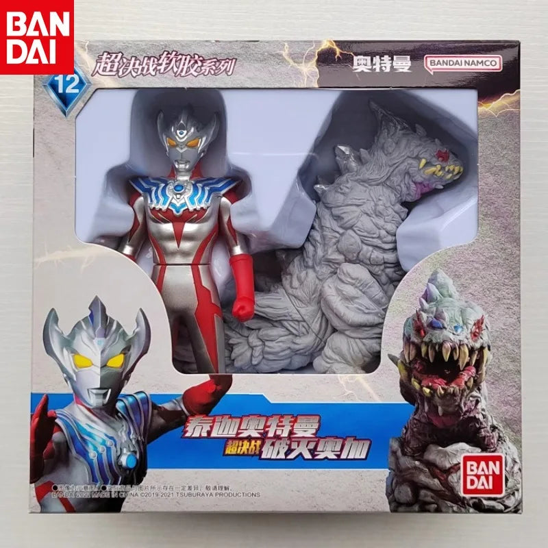 Bandai Original Ultraman TrigaTiga Galaxy Dynasel Vin Super Showdown Monster Golbadada Set Box Soft Plastic Doll Children's Gift