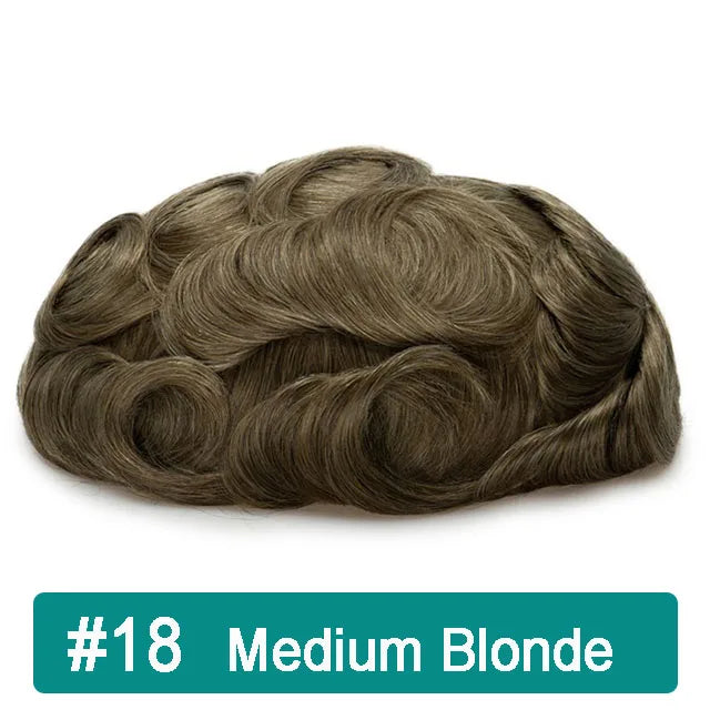 iLace Silk Base Men Toupee Swiss Lace Front 100% Human Hair Natural Hairline Male Capillary Prosthesis Wig Men Hair System