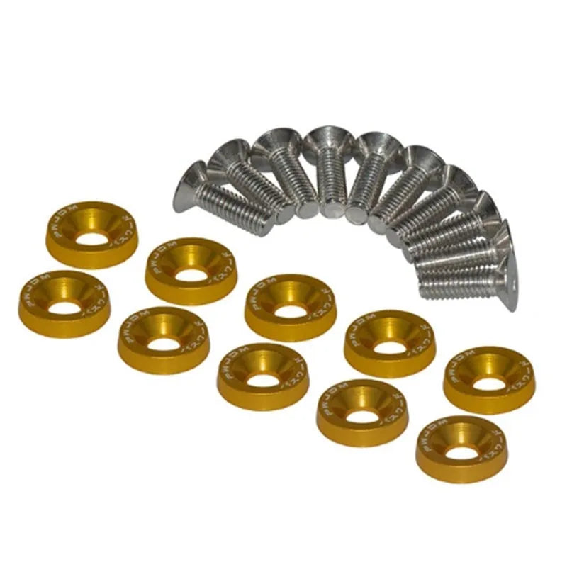 Car Motorcycle Modification Colored Screw Washer DIY Personalized Screw Washers Fasteners Concave Screws Protective Plate Washer