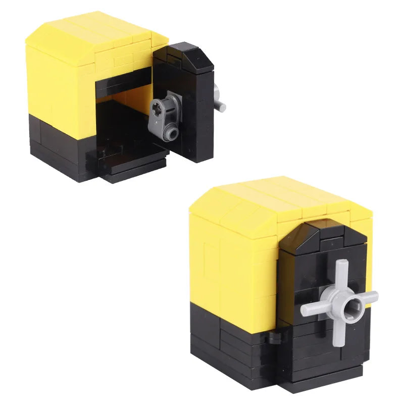 MOC City Supermarket Shop Store Building Blocks Street View Drink Food Vegetable Food Accessories Dessert Blocks Printed Bricks