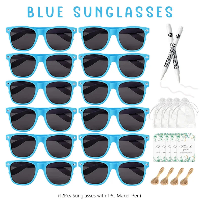 12-100Pcs Wedding Sunglasses for Guests Heart Shaped Sunglasses Bachelorette Party Glasses Bridal Shower Party Favors Photo Prop