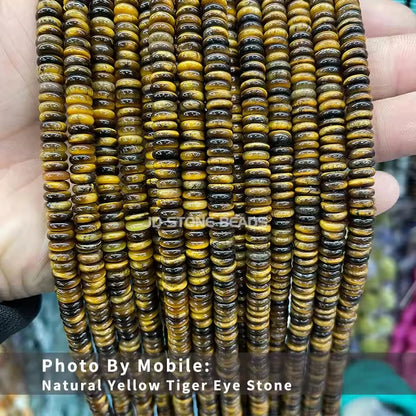6x2mm Natural Stone Amethyst Pink Quartz Flat Rondelle Bead Smooth Loose Bead for Jewelry Making DIY Bracelet Necklace Accessory
