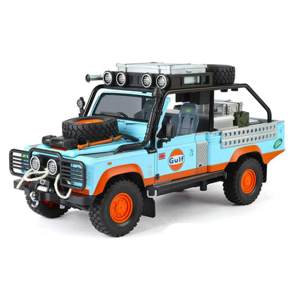 1/24 Land Range Rover Defender 110 Tomb LE Alloy Car Model Diecasts Metal Off-road Vehicles Car Model Sound Light Kids Toys Gift