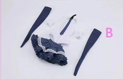 ACG26-M03-01 1/6 Scale Female Off Shoulder Shirt Skirt Set Clothes Model for 12'' Soldier Action Figures Body Dolls Decor