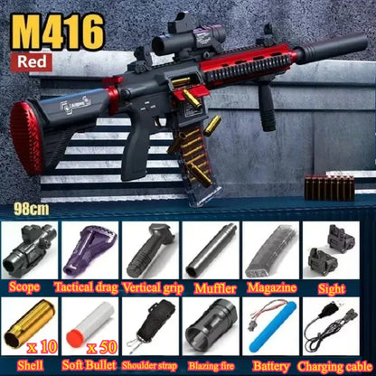 M416 Electric Automatic Foam Dart Blaster Shell Ejecting Soft Bullet Toy Nylon Construction Outdoor Shooting Game Toy