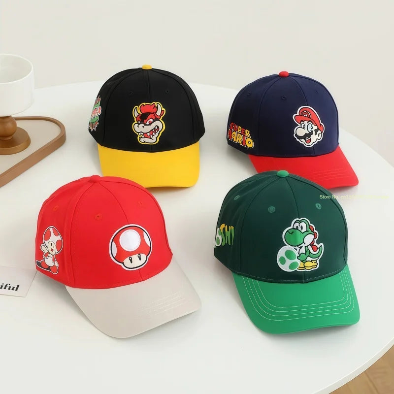 New Mushroom Yoshi Classic Character Baseball Cap Game Merchandise Unisex Adjustable Size Color Blocking Casual Fashion Gift