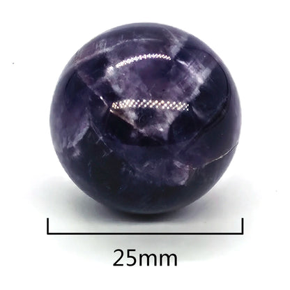 25mm Natural Stone Sphere Healing Crystal Magic Ball Amethyst Rose Quartz feng shui Collectibles energy balance Home Decor