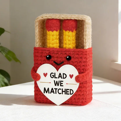 Positive Crochet Handmade Amigurumi Doll Emotional Support Pocket Hug Knit Plant Flower Encouragement Gift for Friends Coworker