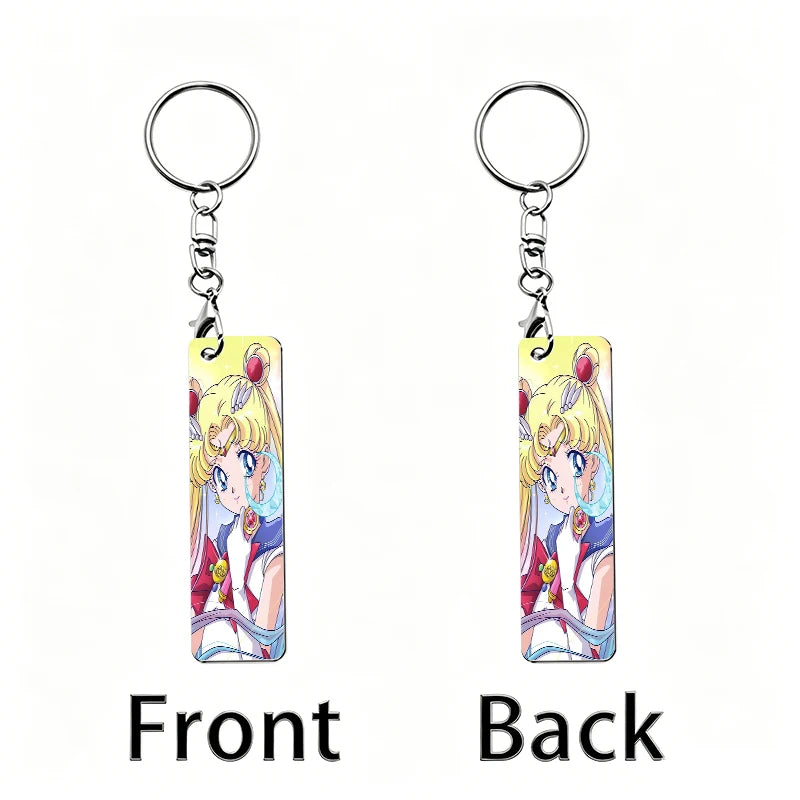 Sailor Moon Acrylic Keychain Backpack Anime Figures Two-dimensional Peripheral Keyring Pendant Decorative Ornament Keychains