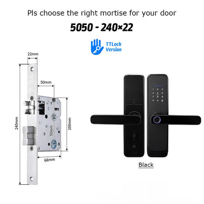 Fingerprint Lock Waterproof Wifi Remote Control Bluetooth TTLock App Card Digital Code Keyless Electronic Smart Door Lock