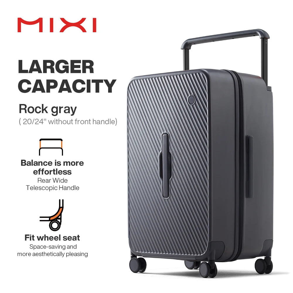 Mixi Large-Capacity Suitcase Trolley Case 26inch Checked in Hardside Rolling Wheels Luggage Wide Handle Travel Suitcases M9276DH