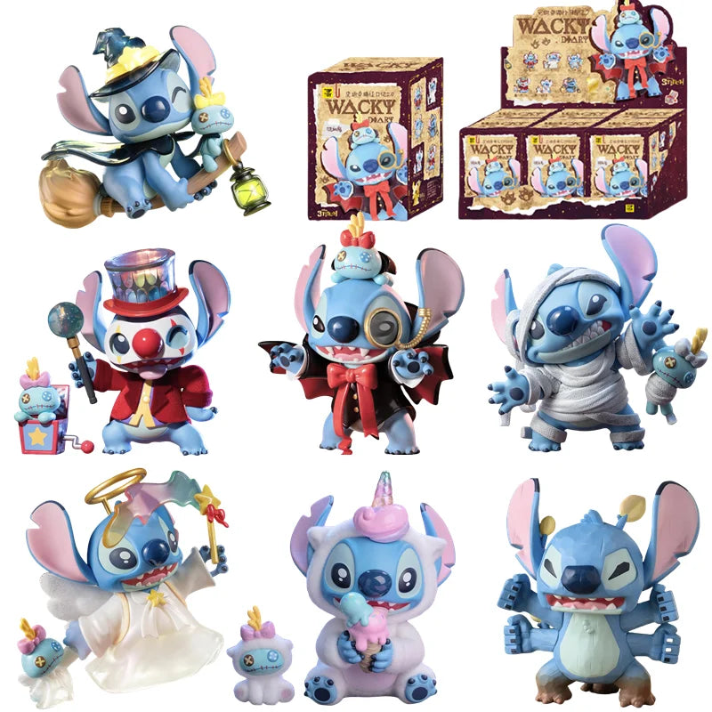 Stitch Weird Diary Series Anime Figures Creative Cute Doll Statue Model Mystery Blind Box Toys Desktop Ornament Birthday Gifts
