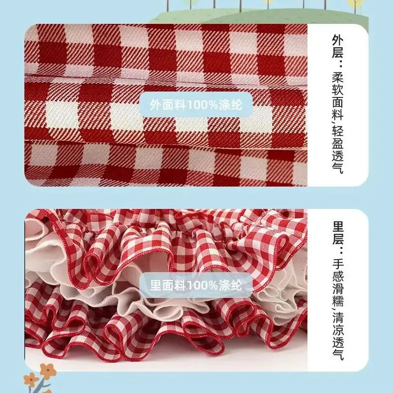 Girls' Lolita Dress, Summer Style, Stylish Plaid Princess Dress for Children, Baby Girl Summer Backless Suspender Dress