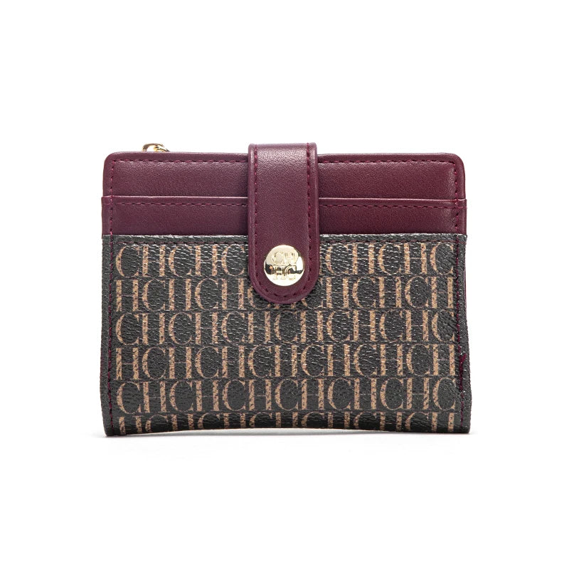 CHCH Fashion Classic Retro Men's and Women's Universal Wallet Letter Printed Portable Card Bag Zero Wallet