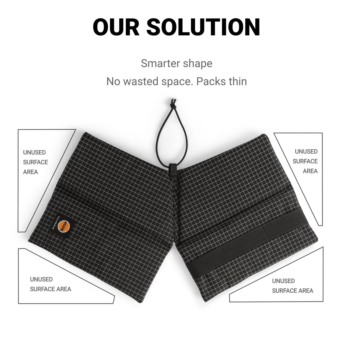 [HODRGEAR] FoldPad – Ultralight 49g Foldable Camping Pad UHMWPE Gridstop Shell XPE Foam Smarter Shape for Sitting Kneeling