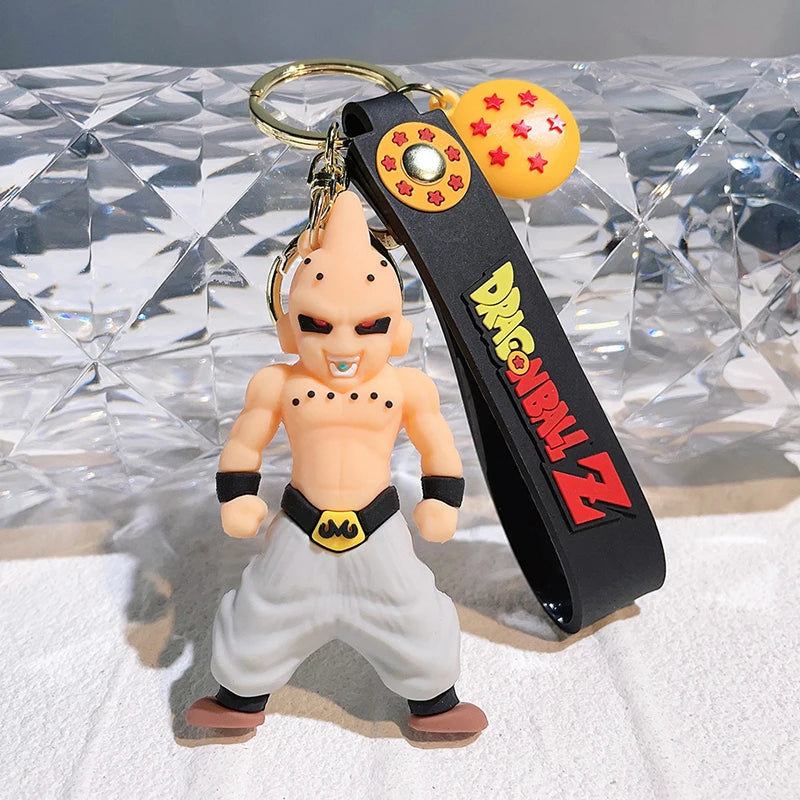 Anime Dragon Ball Keychain Ewelry Son Goku Vegeta Piccolo Action Figures Cute Keyring Bag Pendant Car Ornament Accessories Gifts