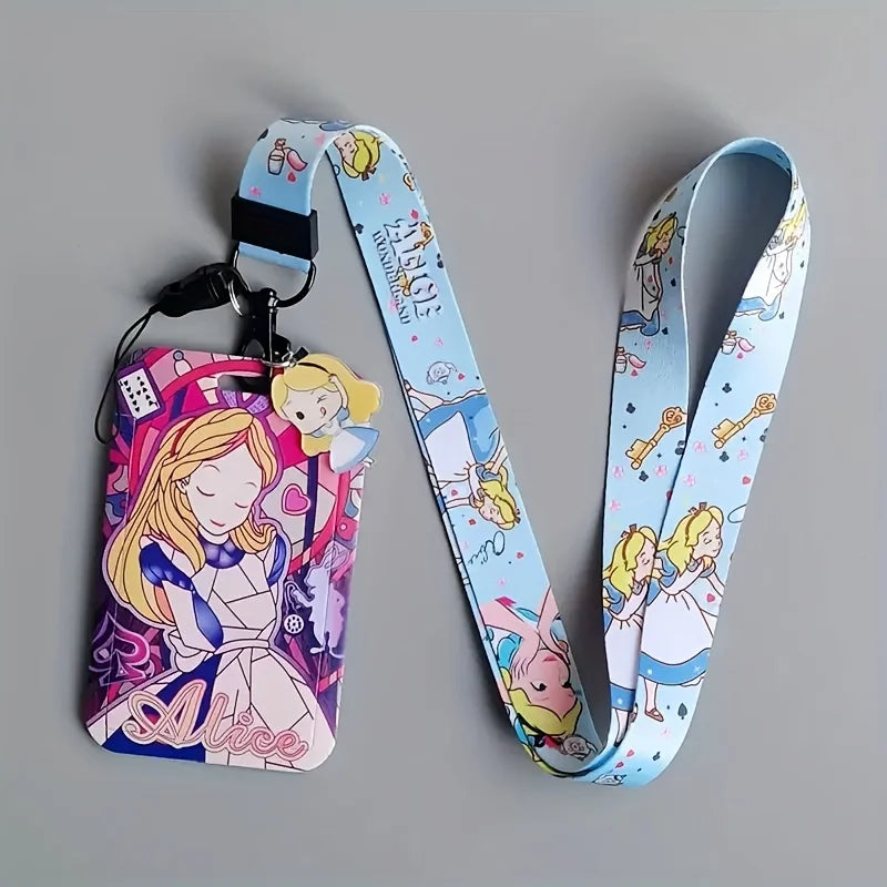 Disney 2D Licensed Product - Princess Adjustable ID Badge Holder Lanyard, for Office and Student Use.