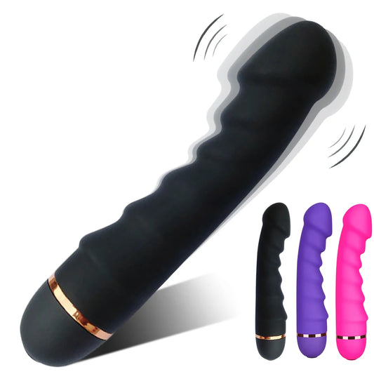 Powerful G Spot Vibrator for Deep Penetration Adult Sex Toys for Women Full Silicone Soft Vibrating Dildo Massager for Clitoral