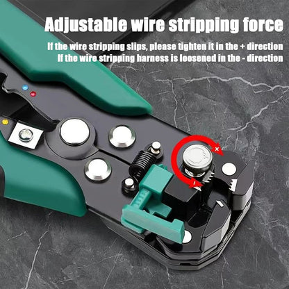 Crimper Cable Cutter Adjustable Automatic Wire Stripper Multifunctional Stripping Crimping Pliers Terminal Hand Tool