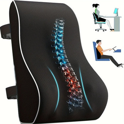 Ergonomic Memory Foam Lumbar Support Back Cushion