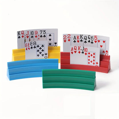 Magnetic Playing Card Holder 3 Slots Card Stand Free Standing Card Organizer for Poker & Card Games