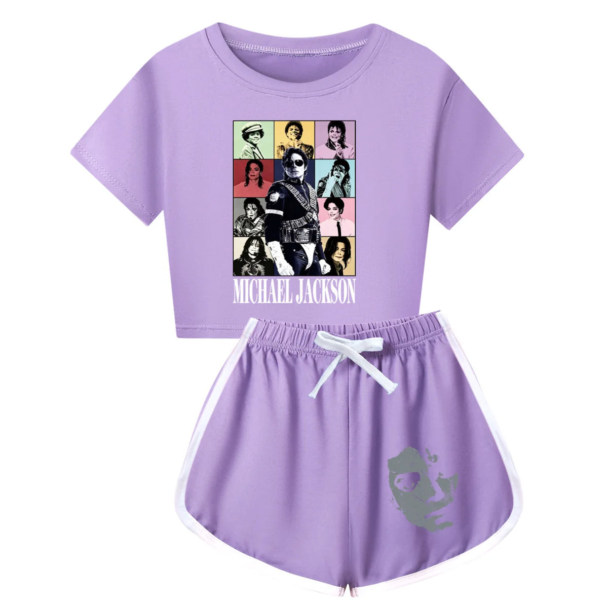 International celebrity children's short sleeved shorts and long sleeved Boy Girl Michael Jackson pajamas set