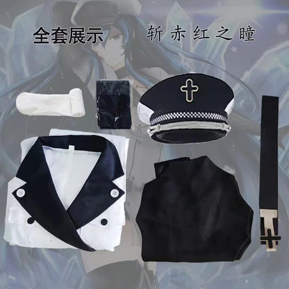 Anime Akame Ga KILL Esdeath Cosplay Costume with Hat Socks Wig Outfits for Women Full Set Esdeath Empire General Outfits Party2D