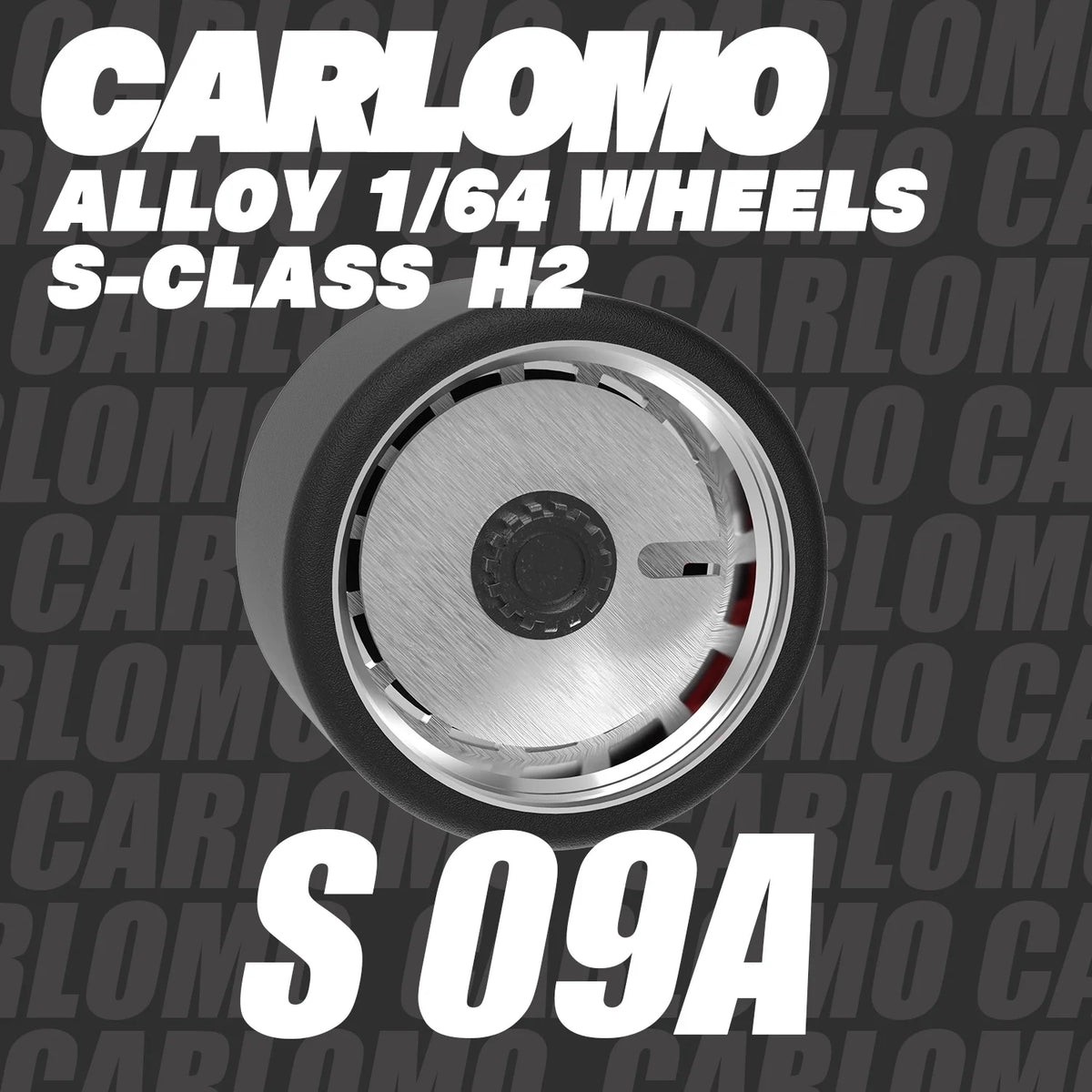 Carlomo S-Class Brand New 1/64 Alloy Wheels Rubber Tires with Brake Disc Assembly Rims for Model Diecast Car for model cars