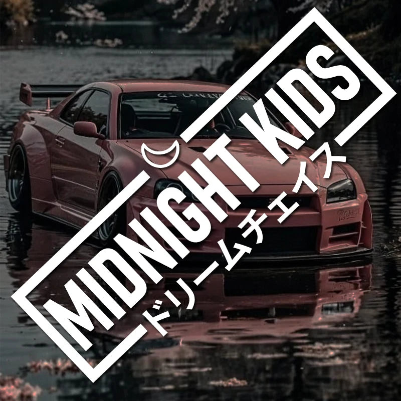 Midnight Kids JDM Car Decal Waterproof Vinyl Sticker Trendy Drift Auto Window Exterior Decor