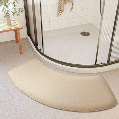 Thickened bathroom absorbent mat curved shower room door mat toilet bathroom foot mat non-slip mat entrance mat