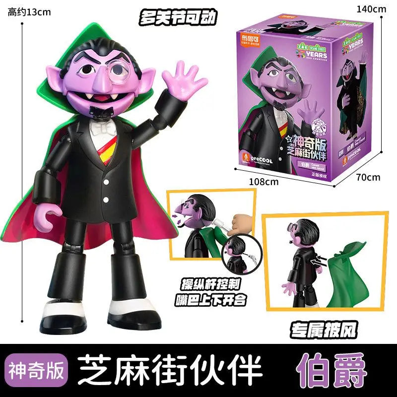 BLOKEES Sesame Street Building Blocks Kawaii Aimo Anime Cartoon Assembled Toy Desktop Model Children's Holiday Gifts