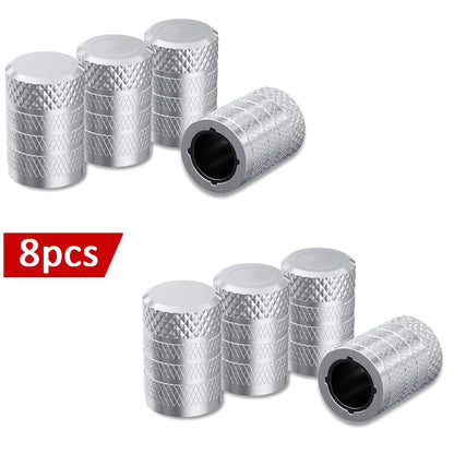8PCS Tire Wheel Caps Metal Tyre Air Stem Dust Nipple Caps with Plastic Liner Corrosion Resistant Leak-Proof Cars and Motorcycles