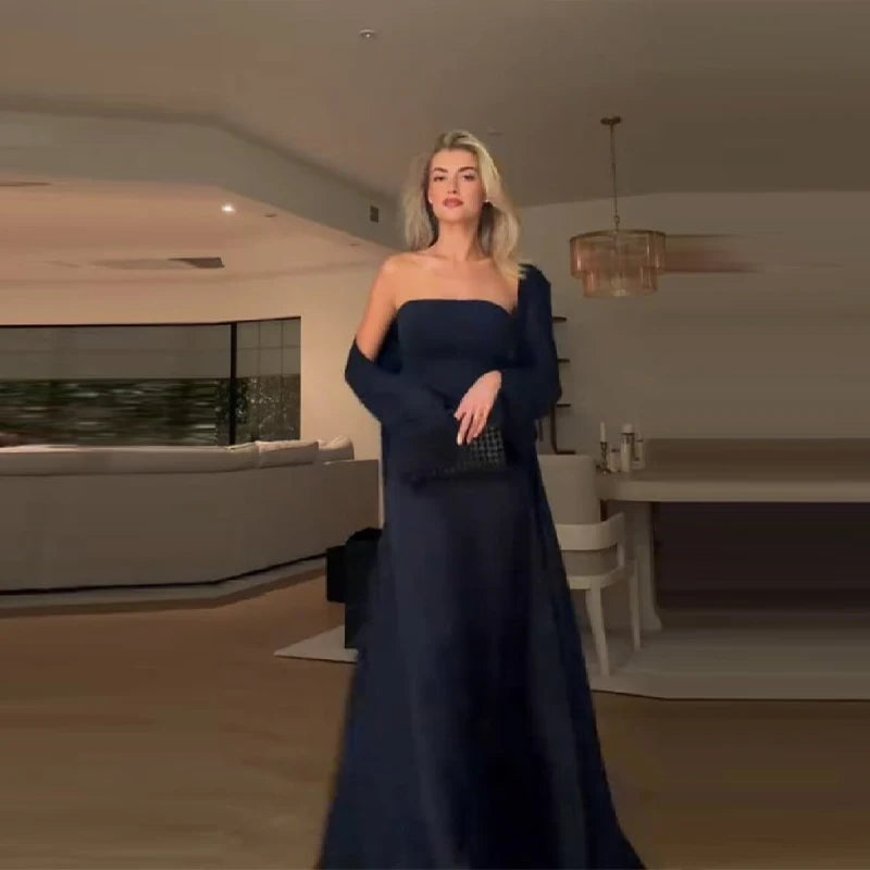 Retro Elegant Gown Modest Satin Sexy Trendy Women Maxi Dress Holiday Party Stylish Chic Minimalist Ladies Evening Outfit