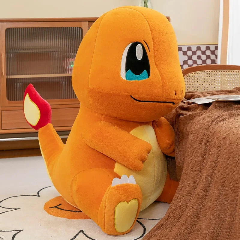 35-80cm Large Plush Toys Charmander Charizard Anime Doll Shell Holster Rabbit Stuffed Plushie Semi Finished Product Giant Plush