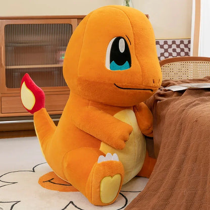 35-80cm Large Plush Toys Charmander Charizard Anime Doll Shell Holster Rabbit Stuffed Plushie Semi Finished Product Giant Plush