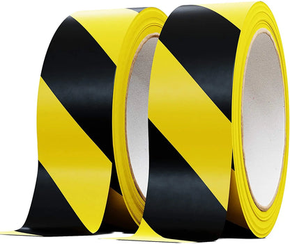 Yellow Black Warning Tape Marking Safety PVC Strong Adhesive Grip Tape For Factory Warehouse Stairs Warning Stickers
