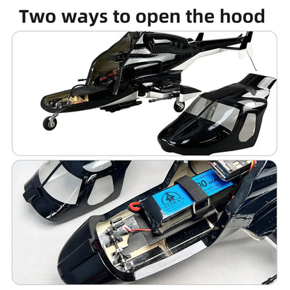Roban 470 Size Airwolf RC Helicopter GPS Mode X2 Flight Control System LED Lighting System RTF Version